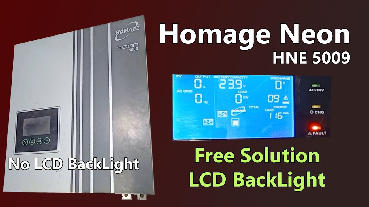 Free - Homage Neon 5009 Inverter No LCD Backlight Solution - YouTube