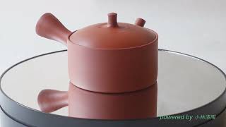 Tokoname ware, red clay, kiritate-style teapot, 250cc, made by a