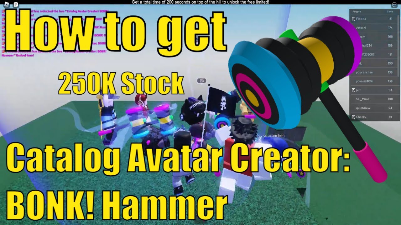 Catalog Avatar Creator: BONK Hammer! - Roblox