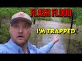 TRAPPED ON THE MOUNTAIN BY A FLASH FLOOD | Off-Grid Abandoned Cabin In The Woods | Dangerous Weather