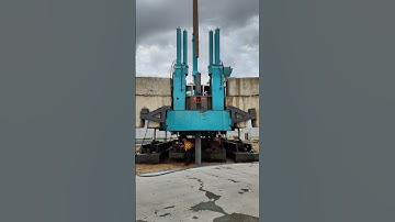 Technical driving spun pile with robot machine for house foundation