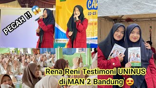 Pecah !! 😱 Keseruan Rena Reni di MAN 2 Bandung 😍 Sosialisasi PMB Uninus 2023