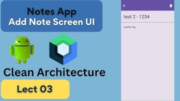 03 Add Note Screen UI | Notes App | Jetpack Compose | MVVM | Clean Architecture | Android