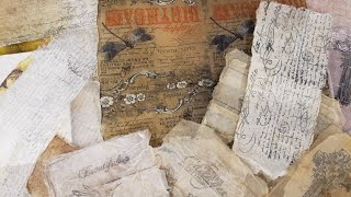 Making transparent papers with napkins for junk journals