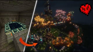 I Built An Entire Ecosystem On My End Portal In Minecraft Hardcore