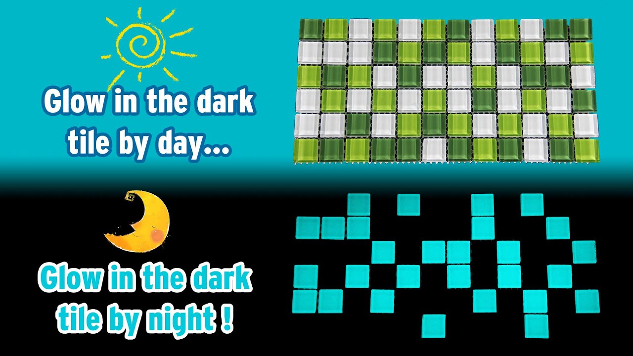 Three Types Of Glow In The Dark Tiles Youtube