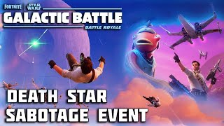 Fortnite - Death Star Sabotage Full Event as Poe Dameron Stormtrooper, Jones &amp; Hope (No Commentary)