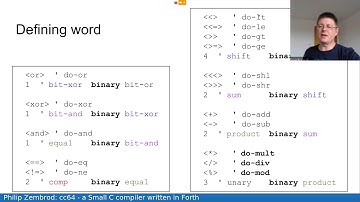 Philip Zembrod: cc64 - a Small C compiler written in Forth