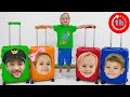 Airport challenge with chris and other funny stories for kids