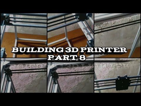 Big Hypercube Core XY 3D Printer Complete Build #8 Installation of Belts and idlers