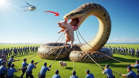 Heroic Rescue Team Saves Three Innocent Piglets from a GIANT Python Attack