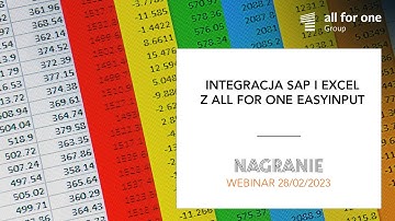 Integracja SAP i Excel z All for One EasyInput