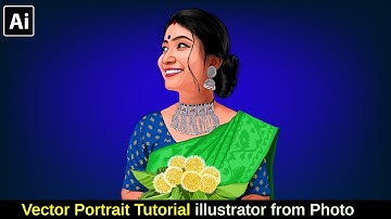 How to Draw Vector Portrait Tutorial illustrator from Photo | Vector Art | Digital Drawing - Part 01