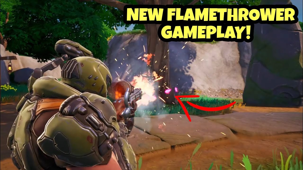 *NEW* BURST FLAMETHROWER GAMEPLAY! (FORTNITE CHAPTER 4 NEW ITEM!) YouTube