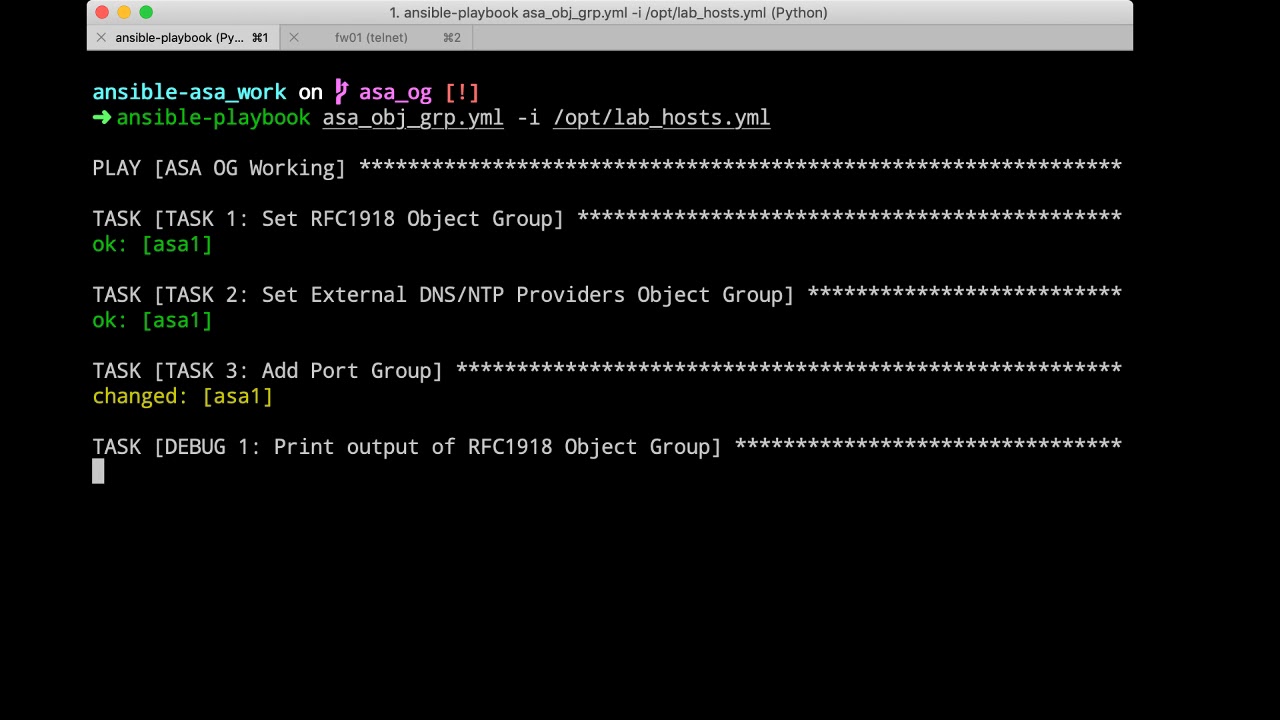 ansible asa og module ansible debug