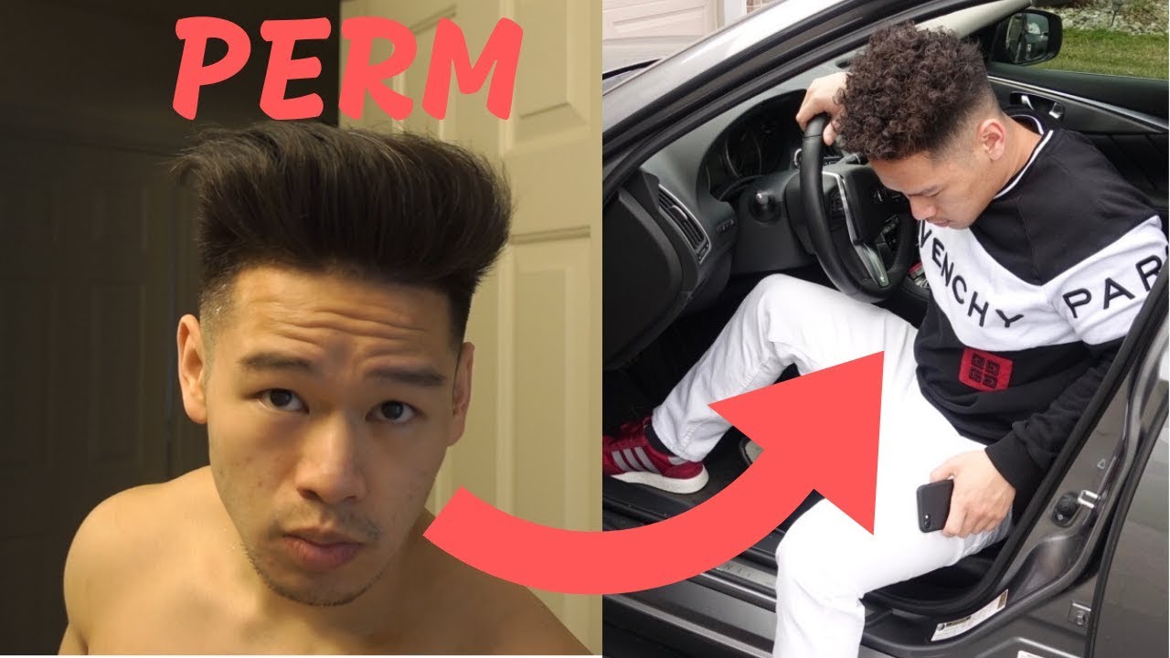 Asian Guy Gets A Perm Straight To Curly Hair Youtube