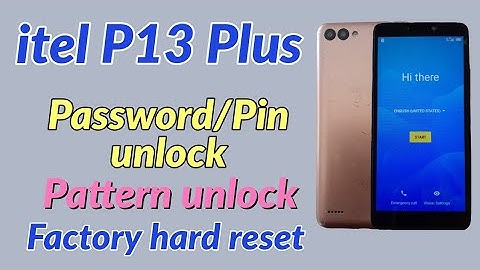 itel P13 Plus Password Pin Pattern unlock without PC.factory hard reset itel P13 Plus