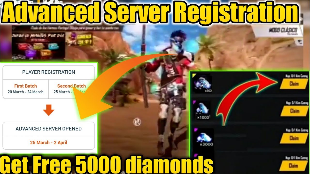 How To Download Free Fire Advanced Server Free Fire Advanced Server Registration Ob21 Update Youtube