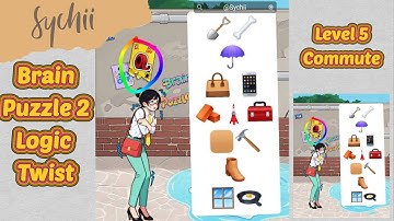 Brain puzzle 2: Logic twist: LEVEL 5: Commute how to solve #logictwist #brainpuzzle2