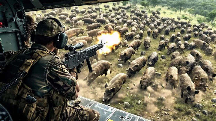 Large-scale Wild Boar Chase - Millions of Invasive Wild Boars Are Treated This Way #wildboar