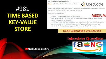 Time Based Key-Value Store | LeetCode 981 | Three Solution | Java  @LearnOverflow