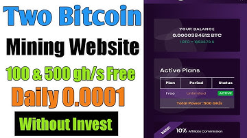 Two Free Bitcoin Btc Mining Website 2020 Without Investment | Cloud Mining Site
