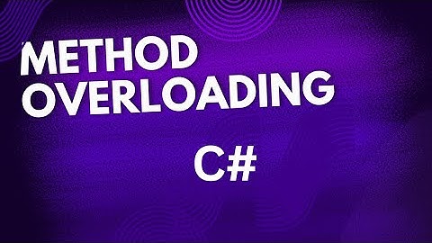 Method Overloading in C# | C# Tutorials