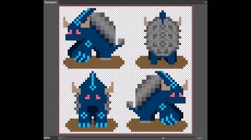 Test Spritesheet Tank Unit - 4 views