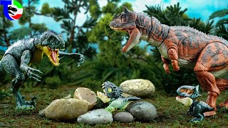 Carnotaurus Vs Scorpius Rex! Giga’s Egg Adventure🦖Jurassic World Stop motion