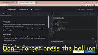 perfect trio || difficulty rating 455 || codechef practice problem