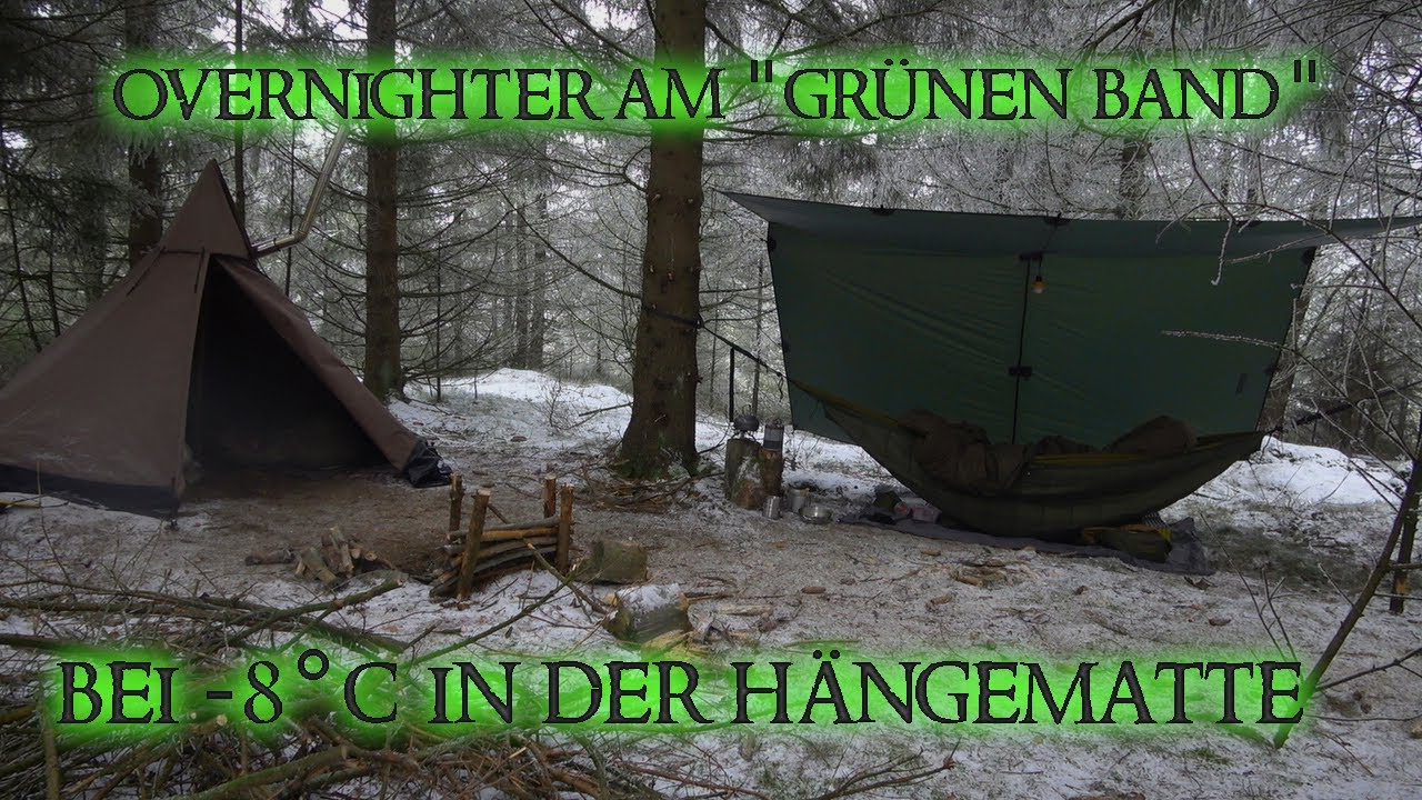 Übernachtung bei -8°C in der Hängematte im Thüringer Wald - Petersilienhexe Outdoor Adventures
