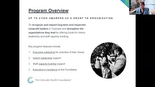 Famous Nonprofit Sabbatical Program Executive Residency Overview Profile