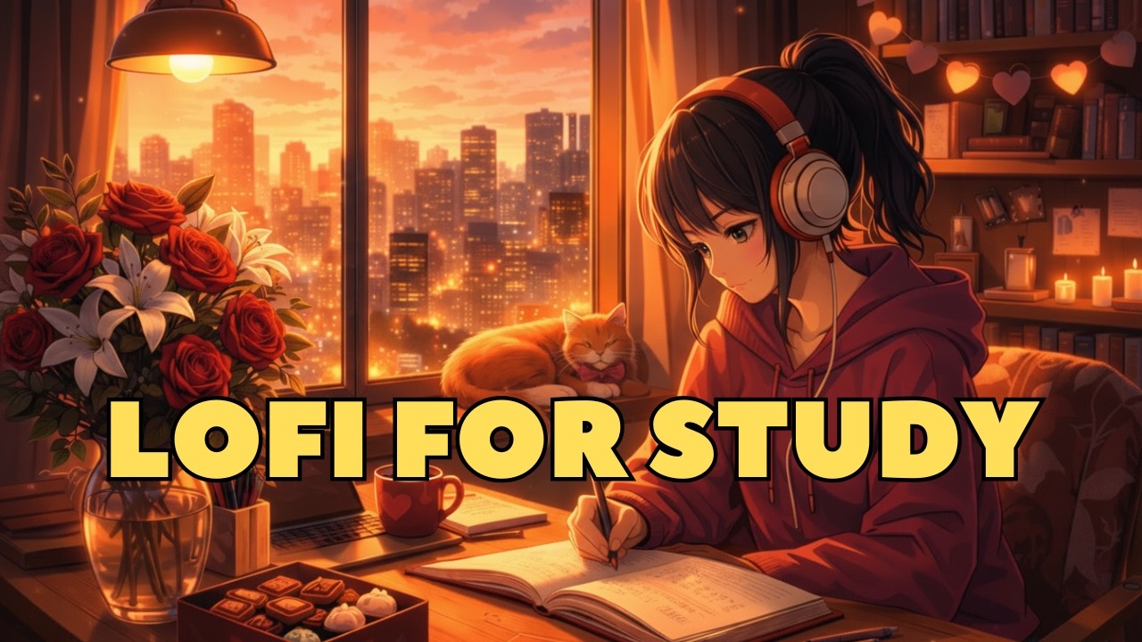 Romantic LoFi Beats 🌹 Cozy Study & Relax Lofi Music | Sunset Vibes for Focus, Homework & Chill
