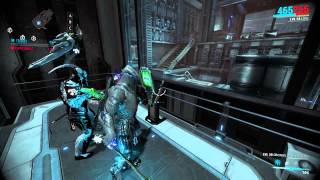 Warframe trapped in an elevator.