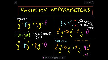 ❖ Variation of Parameters to Solve a Differential Equation (Second Order) ❖