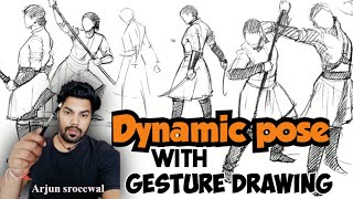 How to draw dynamic poses || dynamic drawing for beginners || how to draw figure drawing|| #figure
