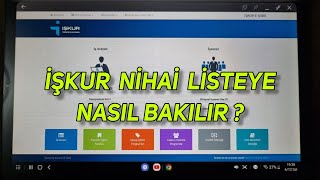 İŞKUR NİHAİ Listeye Nasıl Bakılır