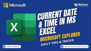 Generate Current Date &amp; Time in Microsoft Excel | Step-by-Step Guide | 2025
