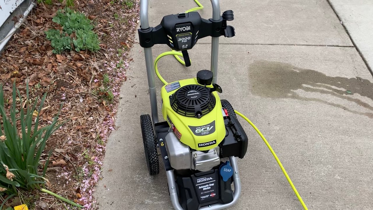 ryobi 3000 psi 2.3 gpm honda gas pressure washer