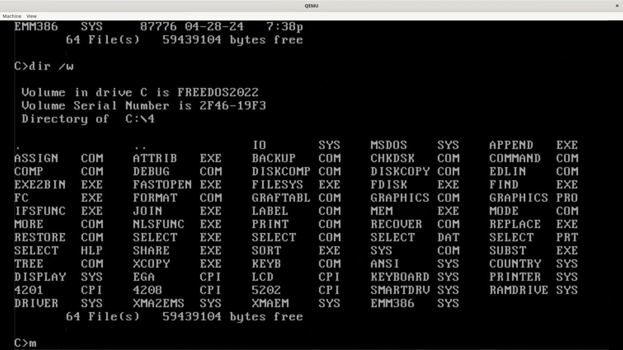 Building MS-DOS 4.00 on FreeDOS