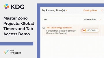 Master Zoho Projects: Global Timers and Tab Access