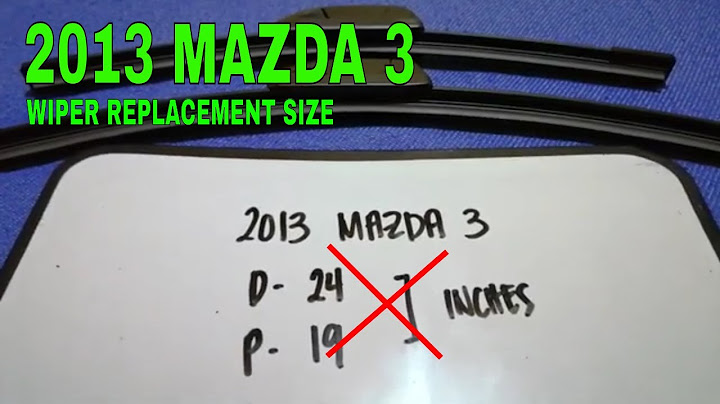 Windshield wipers for 2013 mazda 3