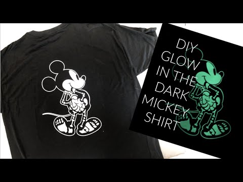 DIY Glow in the Dark HTV Mickey Shirt 
