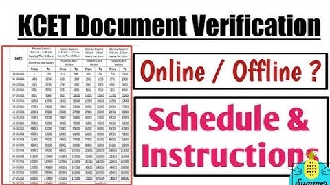 WHICH ARE THE DOCUMENTS REQUIREDFOR KCET DOCUMENT VERIFICATION2022? | KCET COUNSELLING PROCESS