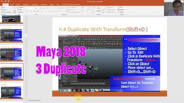Maya Tutorial 003 - Duplicate Duplicate with Transform and Duplicate Special