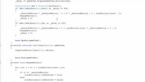 How to Create Buttons in XNA (3/3)