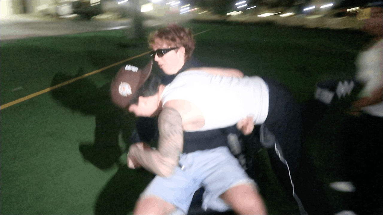 he got jumped!!!
