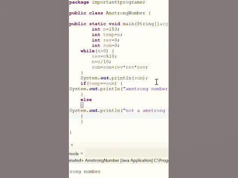 armstrong number in java👍#shorts - YouTube