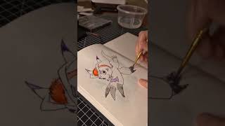 Watercolor Drawing of Gomamon 🎨 | Digimon Fan Art