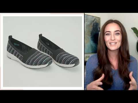 Skechers Washable Recycled Knit Slip-Ons - Sherbet Skies on QVC - YouTube